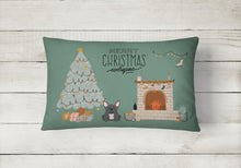 Load image into Gallery viewer, Black French Bulldog Christmas Everyone Canvas Fabric Decorative Pillow CK7577PW1216