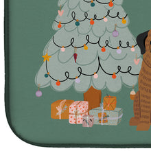 Load image into Gallery viewer, Brindle Mastiff Christmas Everyone Dish Drying Mat – Absorbent, Artistic Kitchen Essentials CK7578DDM