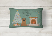 Load image into Gallery viewer, Brindle Mastiff Christmas Everyone Canvas Fabric Decorative Pillow CK7578PW1216