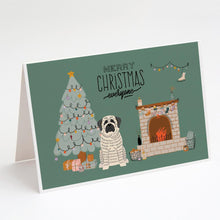 Load image into Gallery viewer, White Mastiff Brindle Christmas Everyone Greeting Cards -  Blank Note Cards – 8-Pack of Artist-Designed Cards with Envelopes