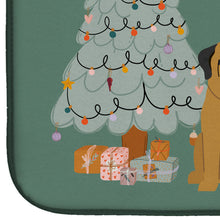 Load image into Gallery viewer, Mastiff Christmas Everyone Dish Drying Mat – Absorbent, Artistic Kitchen Essentials CK7581DDM
