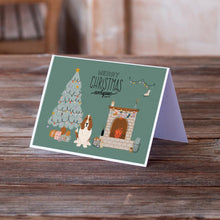 Load image into Gallery viewer, Basset Hound Christmas Everyone Greeting Cards -  Blank Note Cards – 8-Pack of Artist-Designed Cards with Envelopes