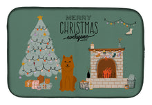 Load image into Gallery viewer, Karelian Bear Dog Christmas Everyone Dish Drying Mat – Absorbent, Artistic Kitchen Essentials CK7585DDM