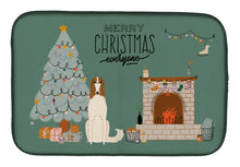 Load image into Gallery viewer, Borzoi Christmas Everyone Dish Drying Mat – Absorbent, Artistic Kitchen Essentials CK7586DDM