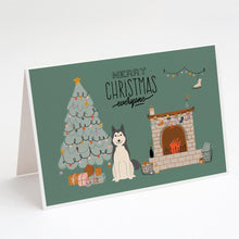 Load image into Gallery viewer, West Siberian Laika Spitz Christmas Everyone Greeting Cards -  Blank Note Cards – 8-Pack of Artist-Designed Cards with Envelopes