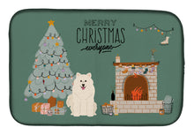 Load image into Gallery viewer, Samoyed Christmas Everyone Dish Drying Mat – Absorbent, Artistic Kitchen Essentials CK7593DDM