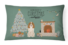 Load image into Gallery viewer, Russian Spaniel Christmas Everyone Canvas Fabric Decorative Pillow CK7594PW1216