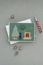 Load image into Gallery viewer, Black Standard Schnauzer Christmas Everyone Greeting Cards -  Blank Note Cards – 8-Pack of Artist-Designed Cards with Envelopes