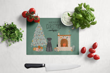 Load image into Gallery viewer, Black Standard Schnauzer Christmas Everyone Glass Cutting Boards – Durable, Decorative Kitchen Art Large CK7595LCB