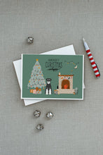 Load image into Gallery viewer, Salt and Pepper Standard Schnauzer Christmas Everyone Greeting Cards -  Blank Note Cards – 8-Pack of Artist-Designed Cards with Envelopes
