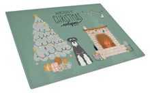 Load image into Gallery viewer, Salt and Pepper Standard Schnauzer Christmas Everyone Glass Cutting Boards – Durable, Decorative Kitchen Art Large CK7596LCB