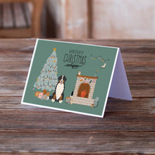 Load image into Gallery viewer, Bernese Mountain Dog Christmas Everyone Greeting Cards -  Blank Note Cards – 8-Pack of Artist-Designed Cards with Envelopes