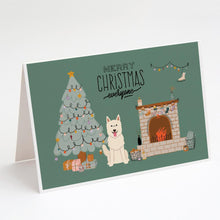 Load image into Gallery viewer, White German Shepherd Christmas Everyone Greeting Cards -  Blank Note Cards – 8-Pack of Artist-Designed Cards with Envelopes