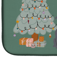 Load image into Gallery viewer, Blue Staffordshire Bull Terrier Christmas Everyone Dish Drying Mat – Absorbent, Artistic Kitchen Essentials CK7609DDM