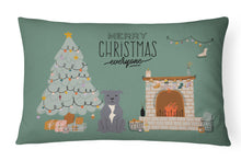 Load image into Gallery viewer, Blue Staffordshire Bull Terrier Christmas Everyone Canvas Fabric Decorative Pillow CK7609PW1216