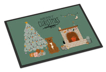 Load image into Gallery viewer, Brown Staffordshire Bull Terrier Christmas Everyone Doormat - 18x27 Decorative Floor Mat – Indoor/Outdoor Rug with Artistic Flair CK7610MAT