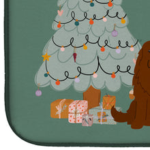 Load image into Gallery viewer, Caucasian Shepherd Dog Christmas Everyone Dish Drying Mat – Absorbent, Artistic Kitchen Essentials CK7613DDM