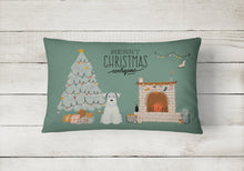 Load image into Gallery viewer, White Miniature Schnauzer Christmas Everyone Canvas Fabric Decorative Pillow CK7616PW1216