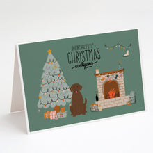 Load image into Gallery viewer, Chocolate Labrador Christmas Everyone Greeting Cards -  Blank Note Cards – 8-Pack of Artist-Designed Cards with Envelopes