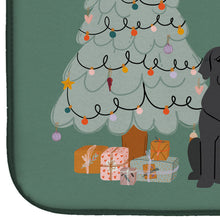 Load image into Gallery viewer, Black Labrador Christmas Everyone Dish Drying Mat – Absorbent, Artistic Kitchen Essentials CK7620DDM