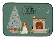 Load image into Gallery viewer, Cavalier Spaniel Christmas Everyone Dish Drying Mat – Absorbent, Artistic Kitchen Essentials CK7621DDM
