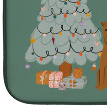 Load image into Gallery viewer, Irish Terrier Christmas Everyone Dish Drying Mat – Absorbent, Artistic Kitchen Essentials CK7625DDM