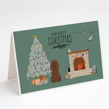 Load image into Gallery viewer, Irish Water Spaniel Christmas Everyone Greeting Cards -  Blank Note Cards – 8-Pack of Artist-Designed Cards with Envelopes