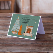 Load image into Gallery viewer, Irish Setter Christmas Everyone Greeting Cards -  Blank Note Cards – 8-Pack of Artist-Designed Cards with Envelopes