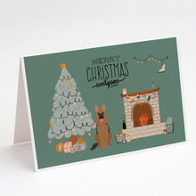 Load image into Gallery viewer, German Shepherd Christmas Everyone Greeting Cards -  Blank Note Cards – 8-Pack of Artist-Designed Cards with Envelopes