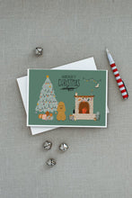 Load image into Gallery viewer, Tan Poodle Christmas Everyone Greeting Cards -  Blank Note Cards – 8-Pack of Artist-Designed Cards with Envelopes