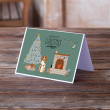 Load image into Gallery viewer, Brittany Spaniel Christmas Everyone Greeting Cards -  Blank Note Cards – 8-Pack of Artist-Designed Cards with Envelopes
