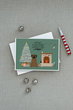 Load image into Gallery viewer, Bullmastiff Christmas Everyone Greeting Cards -  Blank Note Cards – 8-Pack of Artist-Designed Cards with Envelopes