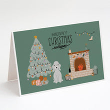 Load image into Gallery viewer, Blue Bedlington Terrier Christmas Everyone Greeting Cards -  Blank Note Cards – 8-Pack of Artist-Designed Cards with Envelopes