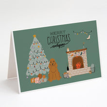 Load image into Gallery viewer, Red Cocker Spaniel Christmas Everyone Greeting Cards -  Blank Note Cards – 8-Pack of Artist-Designed Cards with Envelopes