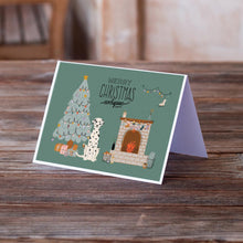 Load image into Gallery viewer, Dalmatian Christmas Everyone Greeting Cards -  Blank Note Cards – 8-Pack of Artist-Designed Cards with Envelopes