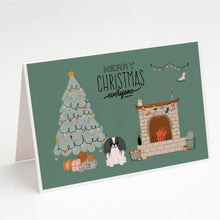 Load image into Gallery viewer, Black White Pekingese Christmas Everyone Greeting Cards -  Blank Note Cards – 8-Pack of Artist-Designed Cards with Envelopes
