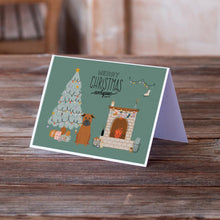Load image into Gallery viewer, Chinese Chongqing Dog Christmas Everyone Greeting Cards -  Blank Note Cards – 8-Pack of Artist-Designed Cards with Envelopes