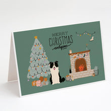 Load image into Gallery viewer, Black White Border Collie Christmas Everyone Greeting Cards -  Blank Note Cards – 8-Pack of Artist-Designed Cards with Envelopes