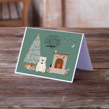 Load image into Gallery viewer, White English Bulldog Christmas Everyone Greeting Cards -  Blank Note Cards – 8-Pack of Artist-Designed Cards with Envelopes