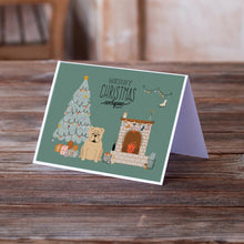 Load image into Gallery viewer, Fawn English Bulldog Christmas Everyone Greeting Cards -  Blank Note Cards – 8-Pack of Artist-Designed Cards with Envelopes