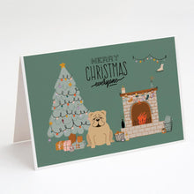 Load image into Gallery viewer, Fawn English Bulldog Christmas Everyone Greeting Cards -  Blank Note Cards – 8-Pack of Artist-Designed Cards with Envelopes