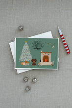 Load image into Gallery viewer, Chocolate Dachshund Christmas Everyone Greeting Cards -  Blank Note Cards – 8-Pack of Artist-Designed Cards with Envelopes