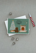 Load image into Gallery viewer, Chocolate Chow Chow Christmas Everyone Greeting Cards -  Blank Note Cards – 8-Pack of Artist-Designed Cards with Envelopes