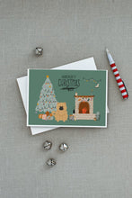 Load image into Gallery viewer, Cream Chow Chow Christmas Everyone Greeting Cards -  Blank Note Cards – 8-Pack of Artist-Designed Cards with Envelopes