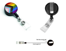 Load image into Gallery viewer, Gay Pride Progress Pride All are Welcome Retractable Badge Reel