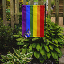 Load image into Gallery viewer, Gay Pride Garden Flag – LGBTQ+ Inclusive Outdoor Yard Decor