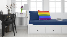 Load image into Gallery viewer, Gay Pride Fabric Standard Pillowcase – Artistic Decorative Front, White Back