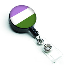Load image into Gallery viewer, Genderqueer Pride Retractable Badge Reel