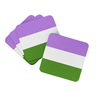 Load image into Gallery viewer, Genderqueer Pride Foam Coaster