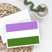 Load image into Gallery viewer, Genderqueer Pride Greeting Cards -  Blank Note Cards – 8-Pack of Artist-Designed Cards with Envelopes